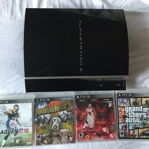 Play station 3 with 4 games